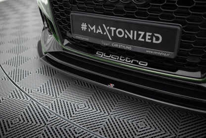 Front Ansatz V.2 für AUDI RS4 B9 schwarz Hochglanz