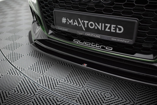 Front Ansatz V.2 für AUDI RS4 B9 schwarz Hochglanz