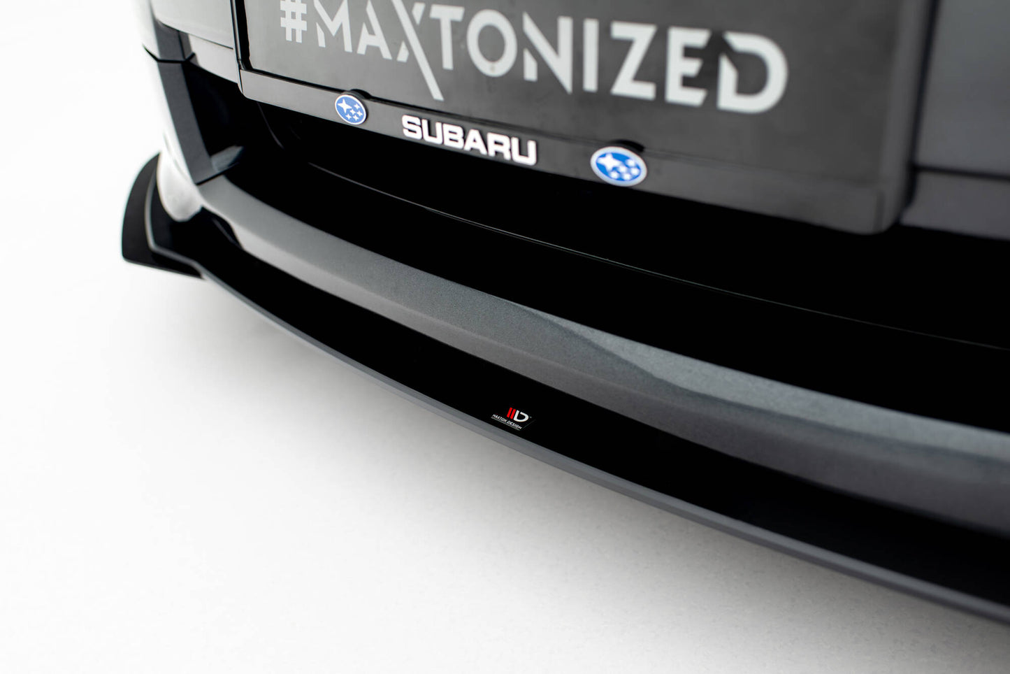Street Pro Front Ansatz + Flaps für Subaru Impreza WRX STI Mk3 Facelift schwarz Hochglanz