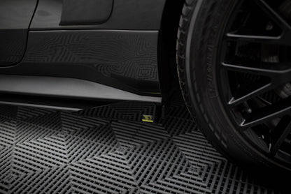 Seitenschweller Flaps für Ford Mustang GT Mk6  schwarz Hochglanz