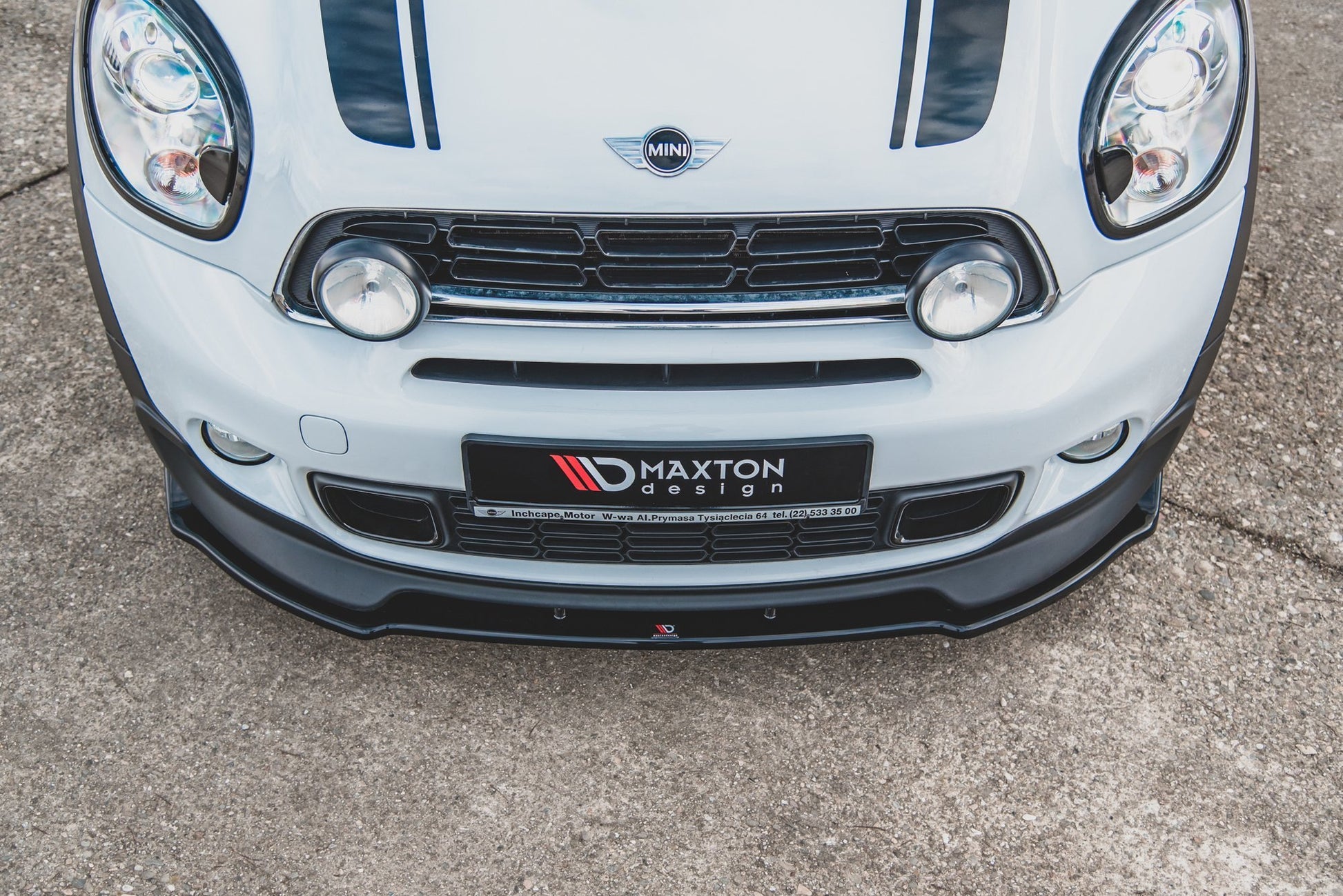 Front Ansatz für Mini Countryman Mk1 JCW  schwarz Hochglanz