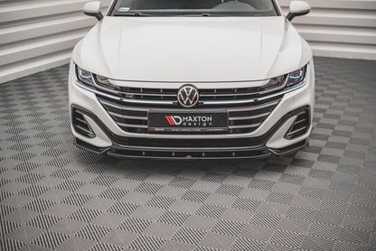Front Ansatz V.1 für VW Arteon R-Line Facelift schwarz Hochglanz