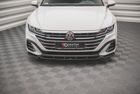 Front Ansatz V.1 für VW Arteon R-Line Facelift schwarz Hochglanz