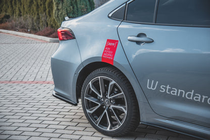 Heck Ansatz Flaps Diffusor für Toyota Corolla XII Limousine schwarz Hochglanz