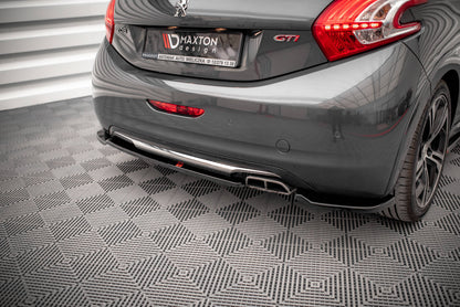 Heck Ansatz Flaps Diffusor für Peugeot 208 GTi Mk1 schwarz Hochglanz