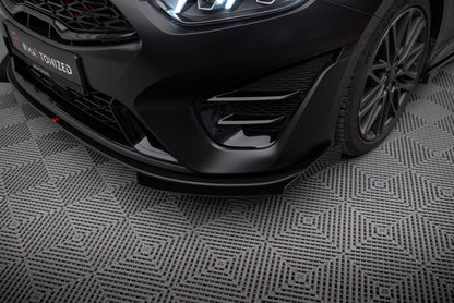 Street Pro Front Ansatz + Flaps für Kia Proceed GT Mk3 Facelift / Ceed GT / GT - Line Mk1 Facelift  schwarz Hochglanz