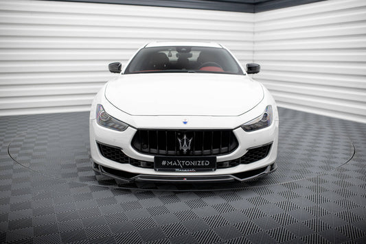 Front Ansatz V.2 für Maserati Ghibli Mk3 Facelift schwarz Hochglanz