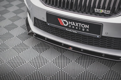 Front Ansatz V.3 für Skoda Octavia RS Mk3 schwarz Hochglanz