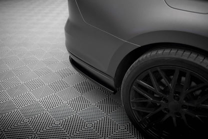 Mittlerer Cup Diffusor DTM Look Heck Ansatz für VW Passat R-Line B8 schwarz Hochglanz