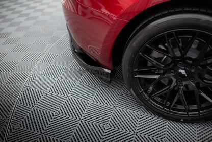 Mittlerer Cup Diffusor DTM Look Heck Ansatz V.2 für Tesla Model 3 Project HighlandFacelift schwarz Hochglanz