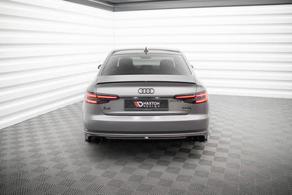Diffusor Heck Ansatz für Audi A4 S-line B9 (Ausführung mit einseitigem Doppelauspuffendrohr)