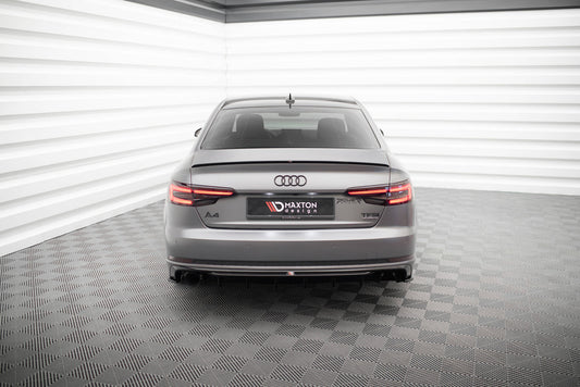 Diffusor Heck Ansatz für Audi A4 S-line B9 (Ausführung mit einseitigem Doppelauspuffendrohr)