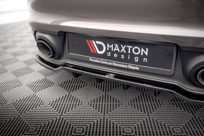 Mittlerer Diffusor Heck Ansatz DTM Look für Porsche 911 Carrera 4S 992 schwarz matt