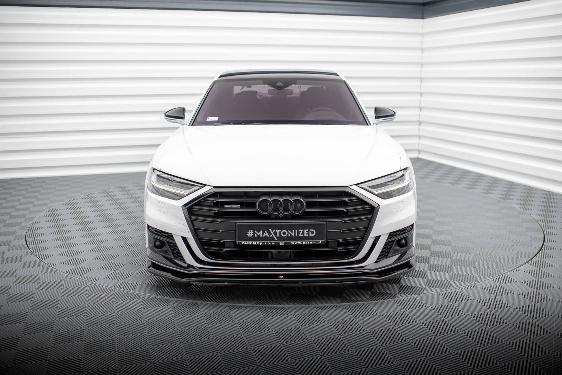 Front Ansatz V.1 für Audi S8 / A8 S-Line D5 schwarz Hochglanz