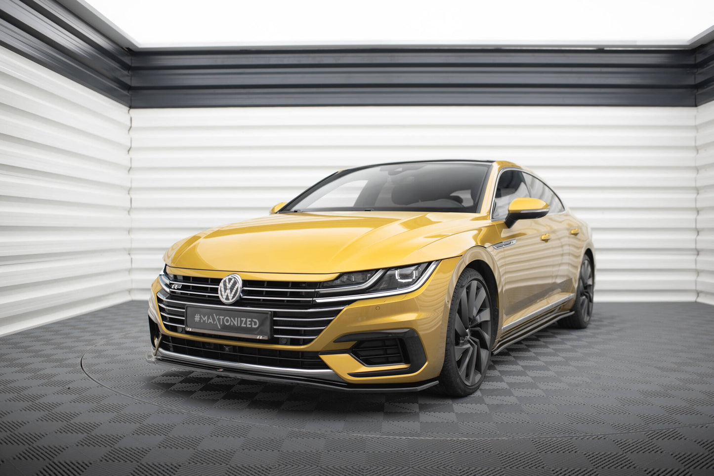 Front Ansatz für v.1 VW Arteon R-Line schwarz Hochglanz