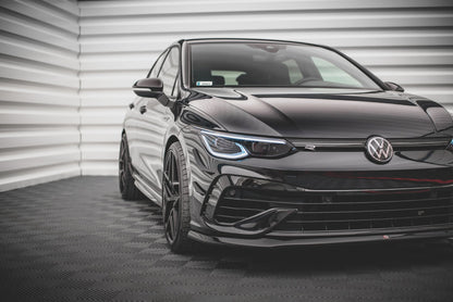 Front Ansatz V.5 für VW Golf R Mk8 schwarz Hochglanz