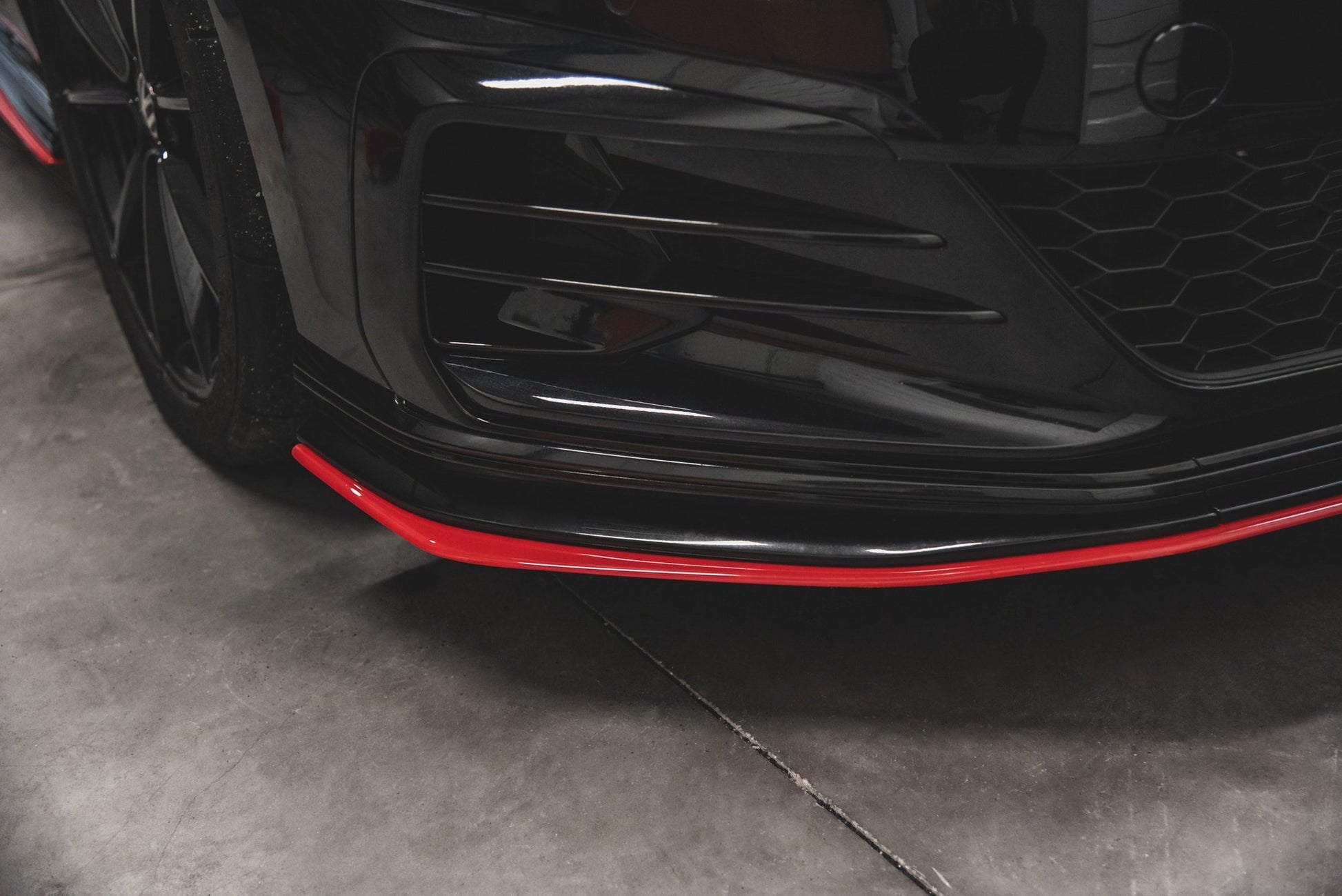 Front Ansatz für VW Golf 7 GTI TCR  schwarz Hochglanz