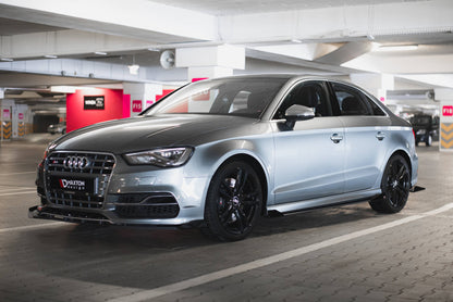 Seitenschweller Flaps für Audi S3 / A3 S-Line Limousine 8V schwarz Hochglanz