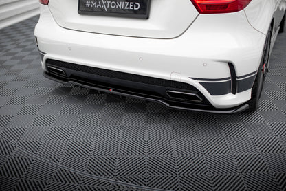 Mittlerer Cup Diffusor DTM Look Heck Ansatz für Mercedes-Benz A45 AMG W176 schwarz Hochglanz