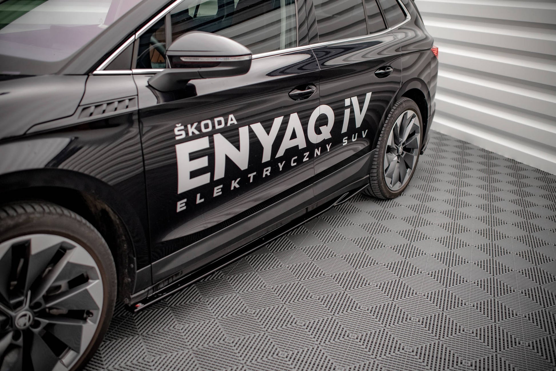 Seitenschweller Ansatz für Skoda Enyaq iV Carbon Look