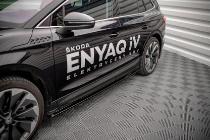 Seitenschweller Ansatz für Skoda Enyaq iV Carbon Look