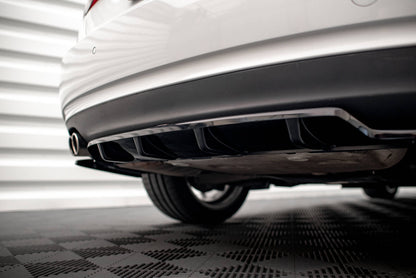 Mittlerer Cup Diffusor DTM Look Heck Ansatz für Audi A5 Coupe 8T Facelift schwarz Hochglanz