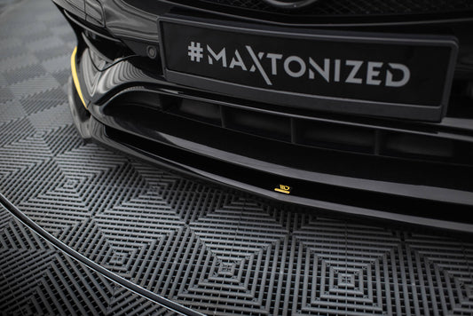 Front Ansatz V.4 für Mercedes-AMG CLA 45 Aero C117 Facelift schwarz Hochglanz