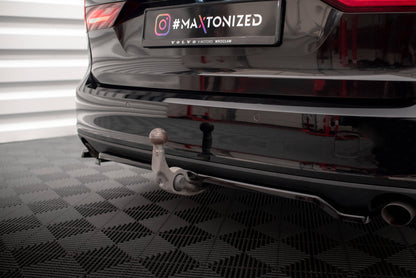 Mittlerer Cup Diffusor DTM Look Heck Ansatz V.2 für Volvo V90 Mk2 schwarz Hochglanz