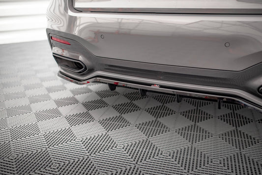 Mittlerer Cup Diffusor DTM Look Heck Ansatz für V.1 BMW 7 M-Paket G11 / G12 Facelift schwarz Hochglanz