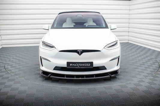 Front Ansatz V.2 für Tesla Model X Mk1 Facelift schwarz Hochglanz