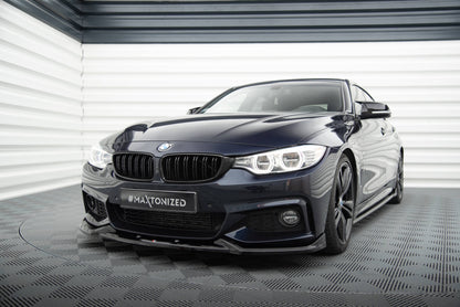 Front Ansatz V.5 für BMW 4er Coupe / Gran Coupe / Cabrio M-Paket F32 / F36 / F33 schwarz Hochglanz
