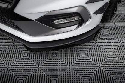 Street Pro Front Ansatz für für + Front Stoßstangen Racing Flaps passend für Ford Fiesta Mk8 ST / ST-Line schwarz Hochglanz