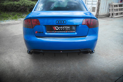 Diffusor Heck Ansatz für Audi RS4 B7 schwarz Hochglanz