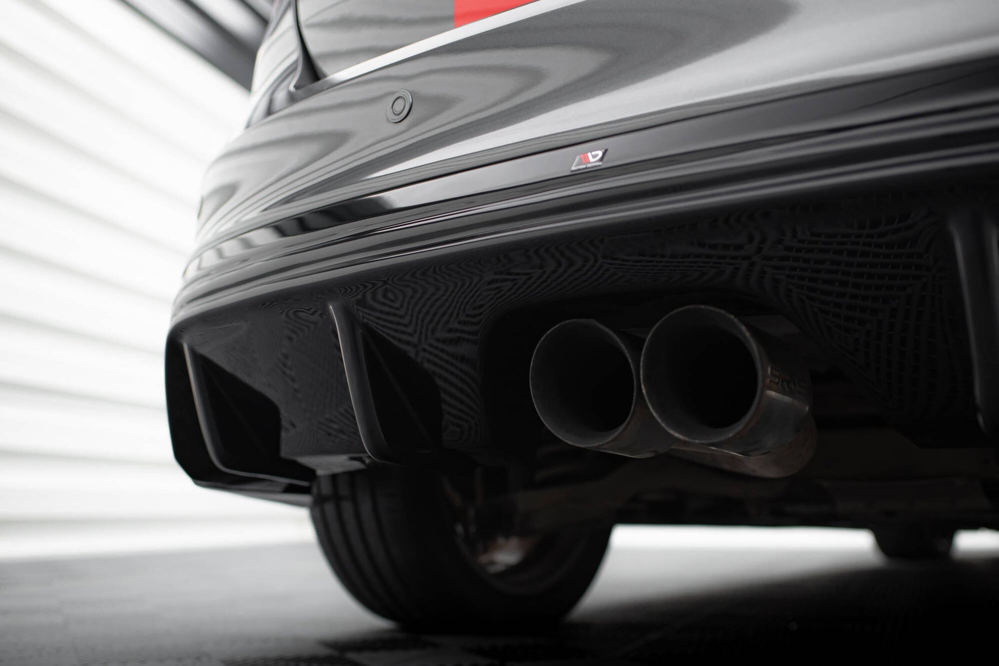 Diffusor Heck Ansatz für Ford Focus ST Mk3 FL (RS-Look) schwarz Hochglanz