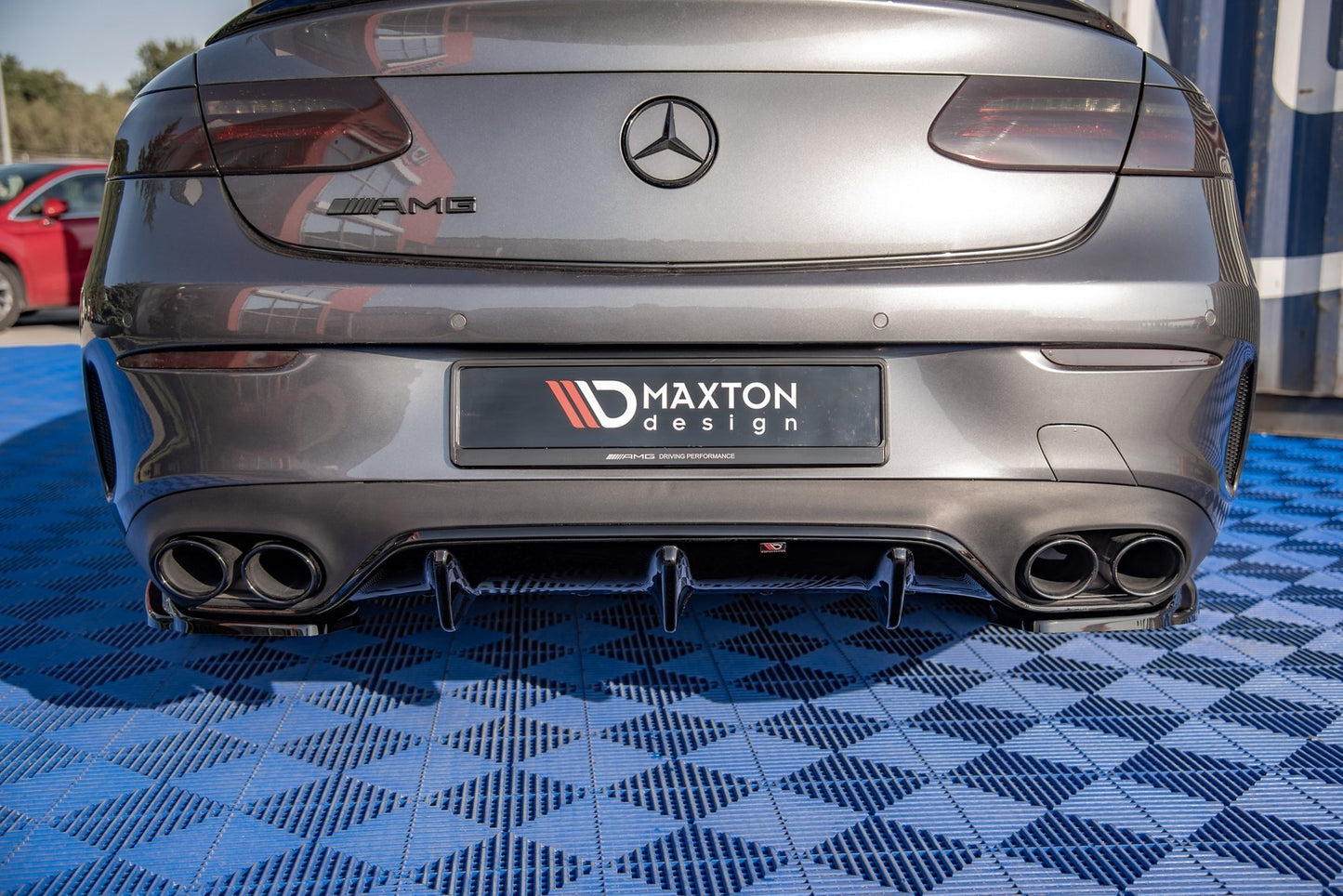 Diffusor Heck Ansatz für Mercedes-AMG E53 Coupe C238 / Cabriolet A238 schwarz Hochglanz