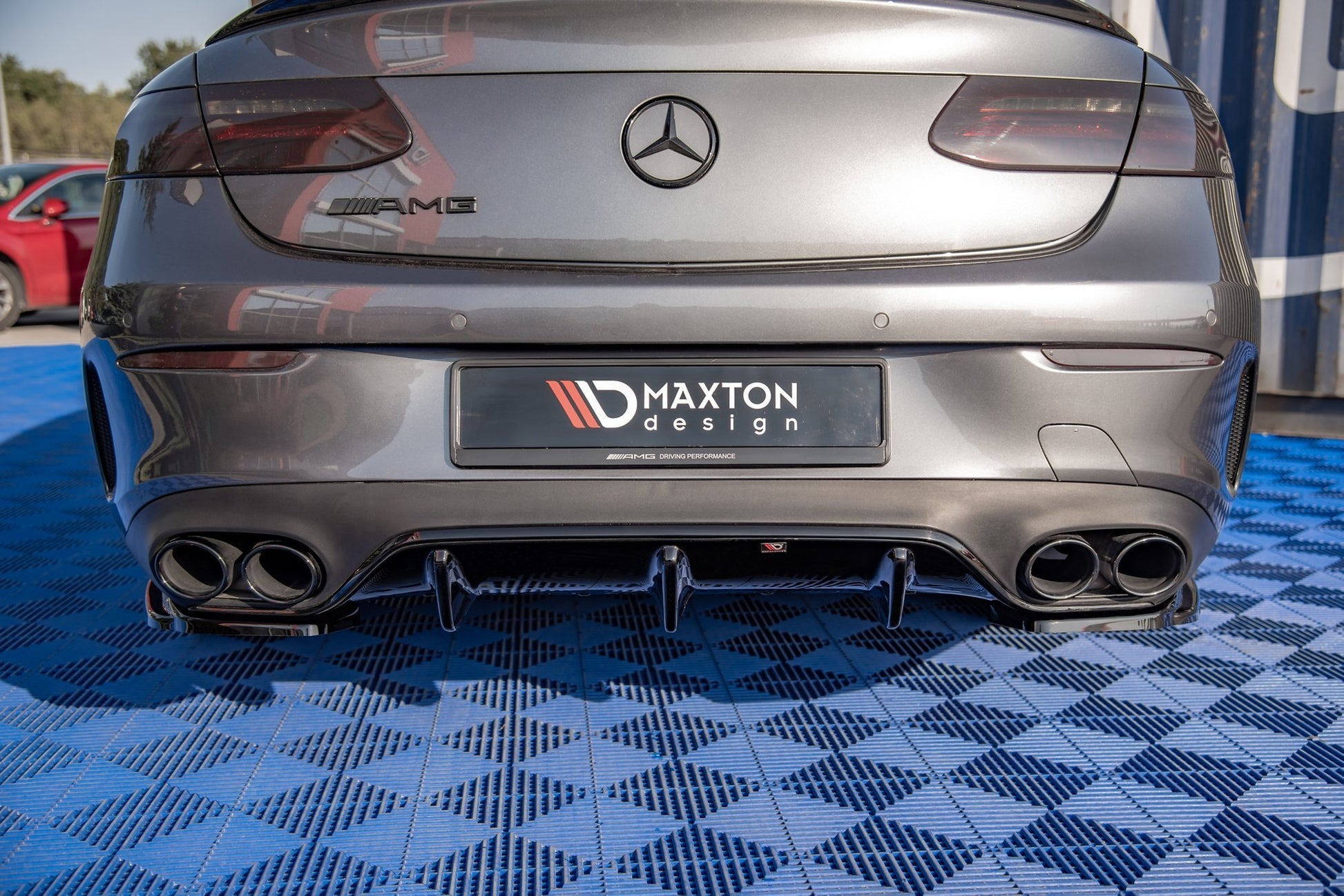 Diffusor Heck Ansatz für Mercedes-AMG E53 Coupe C238 / Cabriolet A238 schwarz Hochglanz