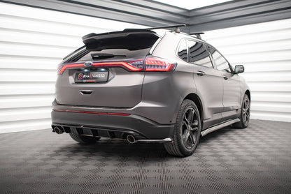 Diffusor Heck Ansatz für Ford Edge Mk2 schwarz Hochglanz