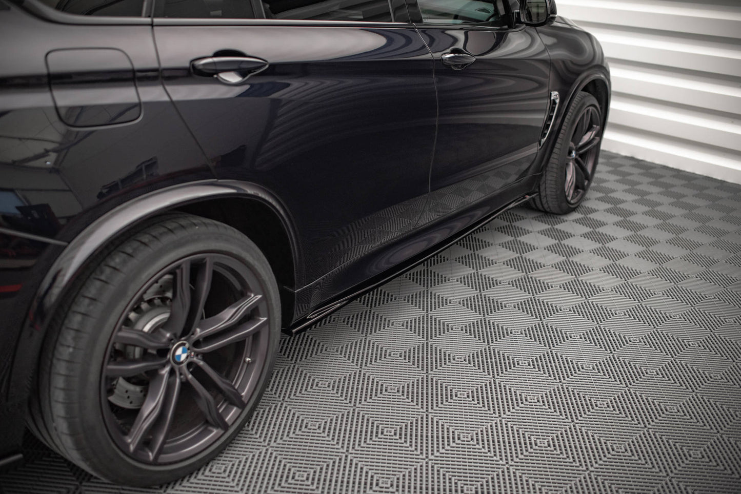 Seitenschweller Ansatz für V.1 für BMW X5 M F85 schwarz Hochglanz