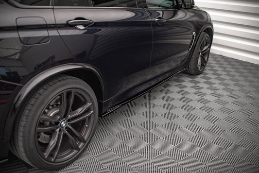 Seitenschweller Ansatz für V.1 für BMW X5 M F85 schwarz Hochglanz