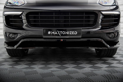 Front Ansatz für Porsche Cayenne Mk2 Facelift schwarz Hochglanz