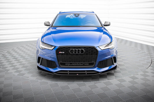 Front Ansatz V.3 für Audi RS6 C7 / C7 Facelift schwarz Hochglanz