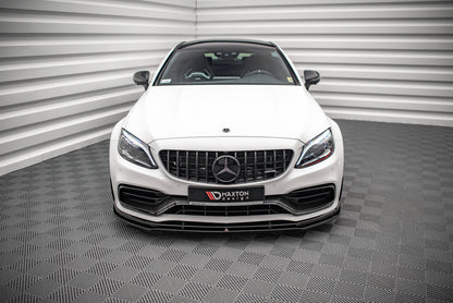 Front Ansatz V.1 für Mercedes-AMG C63 Coupe AMG Aero Pack C205 Facelift schwarz Hochglanz
