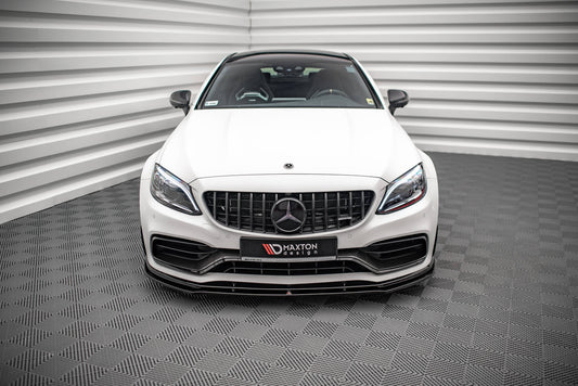 Front Ansatz V.1 für Mercedes-AMG C63 Coupe AMG Aero Pack C205 Facelift schwarz Hochglanz