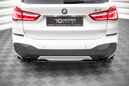 Heckansatz BMW X1 M-Paket F48 / F48 Facelift schwarz Hochglanz