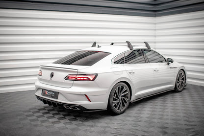 Diffusor Heck Ansatz für VW Arteon R schwarz Hochglanz