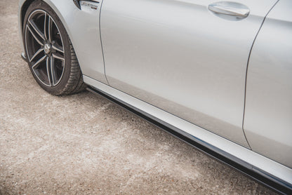 Seitenschweller Ansatz für Mercedes-Benz E63 AMG Kombi/Limousine S213/W213 schwarz Hochglanz