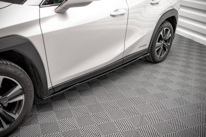 Seitenschweller Ansatz für Lexus UX F-Sport Mk1 schwarz Hochglanz