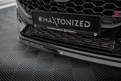 Front Ansatz V.3 für Ford Fiesta ST / ST-line Mk8 Facelift schwarz Hochglanz