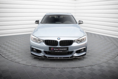 Front Ansatz V.3 für BMW 4er Coupe / Gran Coupe / Cabrio M-Paket F32 / F36 / F33 schwarz Hochglanz