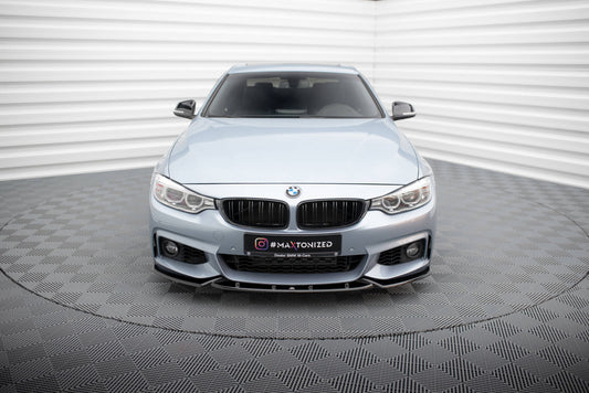 Front Ansatz V.3 für BMW 4er Coupe / Gran Coupe / Cabrio M-Paket F32 / F36 / F33 schwarz Hochglanz